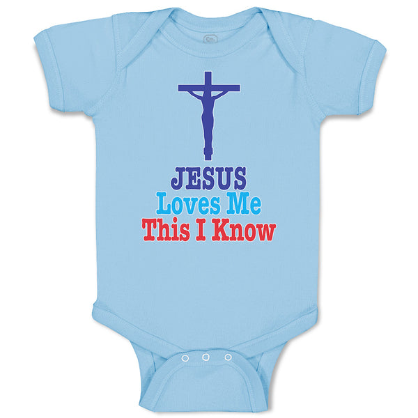 Baby Clothes Jesus Loves Me This I Know Cross Baby Bodysuits Boy & Girl Cotton