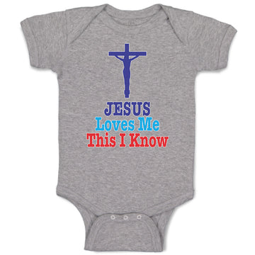 Baby Clothes Jesus Loves Me This I Know Cross Baby Bodysuits Boy & Girl Cotton