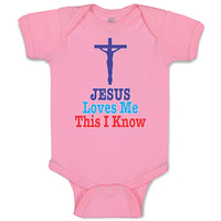 Baby Clothes Jesus Loves Me This I Know Cross Baby Bodysuits Boy & Girl Cotton