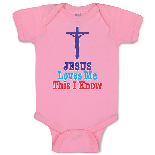 Baby Clothes Jesus Loves Me This I Know Cross Baby Bodysuits Boy & Girl Cotton