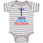 Baby Clothes Jesus Loves Me This I Know Cross Baby Bodysuits Boy & Girl Cotton