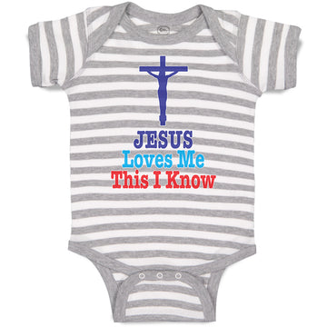 Baby Clothes Jesus Loves Me This I Know Cross Baby Bodysuits Boy & Girl Cotton
