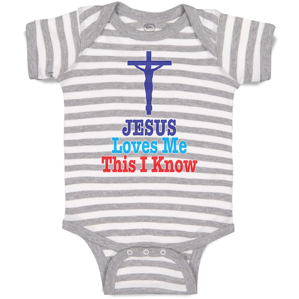 Baby Clothes Jesus Loves Me This I Know Cross Baby Bodysuits Boy & Girl Cotton