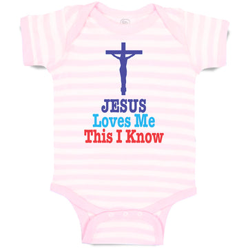 Baby Clothes Jesus Loves Me This I Know Cross Baby Bodysuits Boy & Girl Cotton