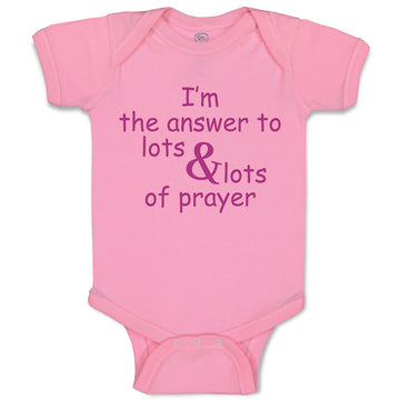 Baby Clothes I'M The Answer to Lots Lots of Prayers Christian Baby Bodysuits