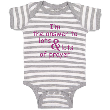 Baby Clothes I'M The Answer to Lots Lots of Prayers Christian Baby Bodysuits