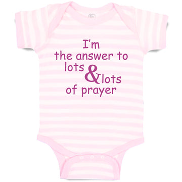 Baby Clothes I'M The Answer to Lots Lots of Prayers Christian Baby Bodysuits