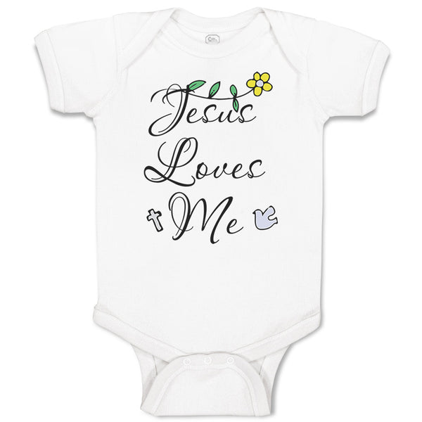 Baby Clothes Jesus Loves Me Christian Jesus Baby Bodysuits Boy & Girl Cotton