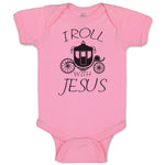 Baby Clothes I Roll with Jesus Christian Jesus God Baby Bodysuits Cotton