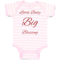 Baby Clothes Little Boy Big Blessing Christian Jesus God Baby Bodysuits Cotton