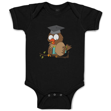 Baby Clothes Owl in Graduation Hat with Books Holidays and Occasions Birthday