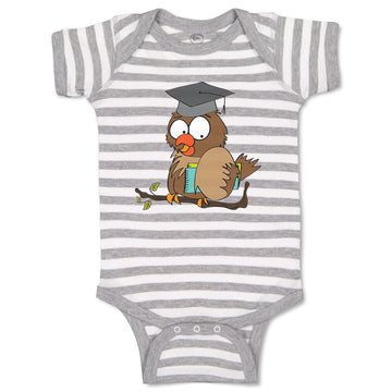 Baby Clothes Owl in Graduation Hat with Books Holidays and Occasions Birthday