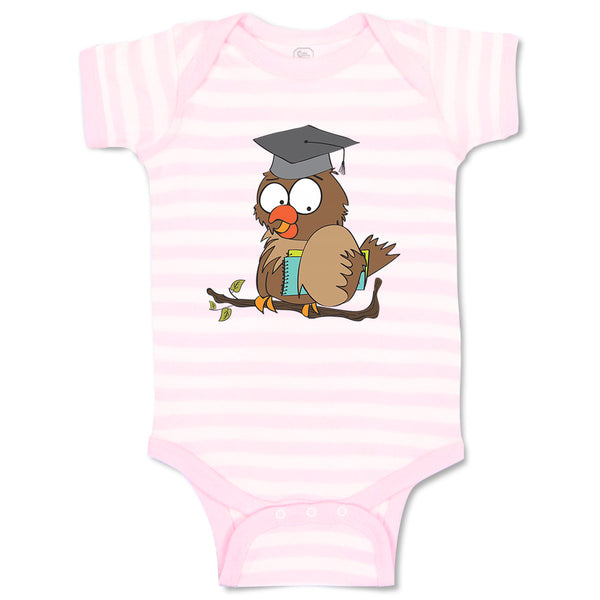 Baby Clothes Owl in Graduation Hat with Books Holidays and Occasions Birthday