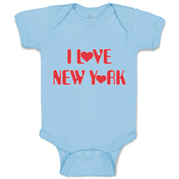 Baby Clothes I Love New York Valentines Love Baby Bodysuits Boy & Girl Cotton