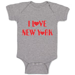 Baby Clothes I Love New York Valentines Love Baby Bodysuits Boy & Girl Cotton