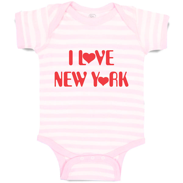 Baby Clothes I Love New York Valentines Love Baby Bodysuits Boy & Girl Cotton