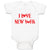 Baby Clothes I Love New York Valentines Love Baby Bodysuits Boy & Girl Cotton