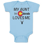 Baby Clothes My Aunt in Colorado Loves Me Valentines Love Baby Bodysuits Cotton