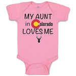 Baby Clothes My Aunt in Colorado Loves Me Valentines Love Baby Bodysuits Cotton