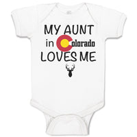 Baby Clothes My Aunt in Colorado Loves Me Valentines Love Baby Bodysuits Cotton