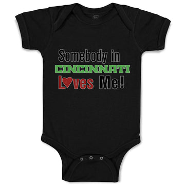 Baby Clothes Somebody in Cincinnati Loves Me! Baby Bodysuits Boy & Girl Cotton