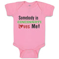 Baby Clothes Somebody in Cincinnati Loves Me! Baby Bodysuits Boy & Girl Cotton