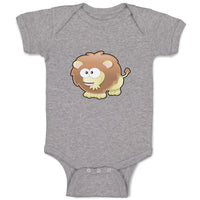 Baby Clothes Lion Sign Funny Funny & Novelty Zodiac Baby Bodysuits Cotton