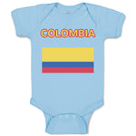 Baby Clothes Love Heart Colombia Soccer Ball Soccer Baby Bodysuits Cotton