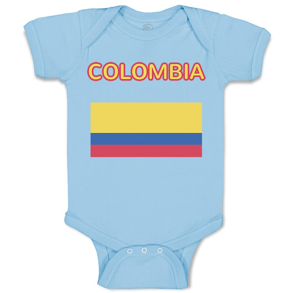 Baby Clothes Love Heart Colombia Soccer Ball Soccer Baby Bodysuits Cotton