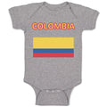 Baby Clothes Love Heart Colombia Soccer Ball Soccer Baby Bodysuits Cotton