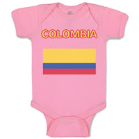 Baby Clothes Love Heart Colombia Soccer Ball Soccer Baby Bodysuits Cotton