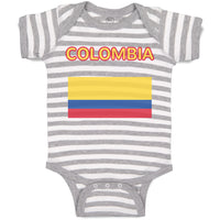 Baby Clothes Love Heart Colombia Soccer Ball Soccer Baby Bodysuits Cotton