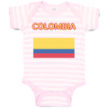 Baby Clothes Love Heart Colombia Soccer Ball Soccer Baby Bodysuits Cotton