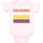 Baby Clothes Love Heart Colombia Soccer Ball Soccer Baby Bodysuits Cotton