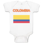 Baby Clothes Love Heart Colombia Soccer Ball Soccer Baby Bodysuits Cotton