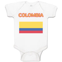 Baby Clothes Love Heart Colombia Soccer Ball Soccer Baby Bodysuits Cotton