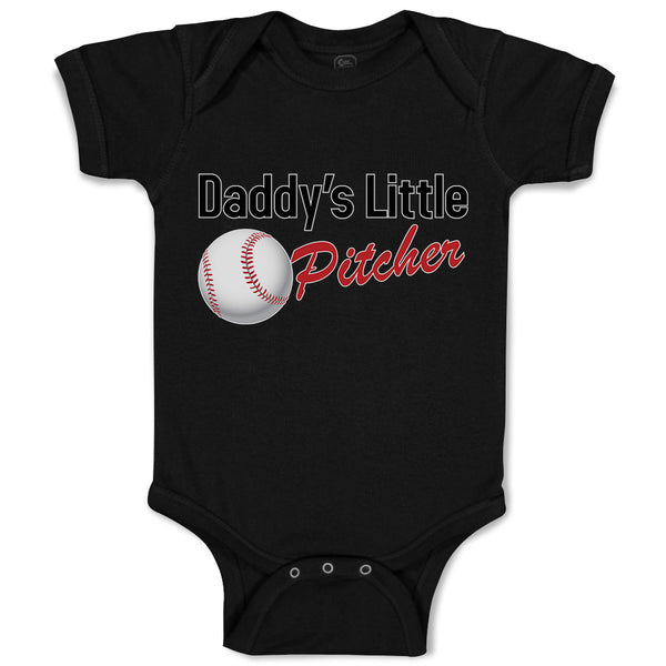 Baby Clothes Daddy's Little Picther Sport Baseball Baby Bodysuits Cotton