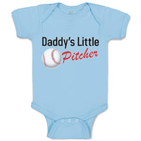 Baby Clothes Daddy's Little Picther Sport Baseball Baby Bodysuits Cotton