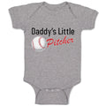 Baby Clothes Daddy's Little Picther Sport Baseball Baby Bodysuits Cotton