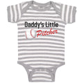 Baby Clothes Daddy's Little Picther Sport Baseball Baby Bodysuits Cotton