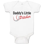 Baby Clothes Daddy's Little Picther Sport Baseball Baby Bodysuits Cotton