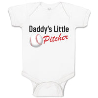 Baby Clothes Daddy's Little Picther Sport Baseball Baby Bodysuits Cotton