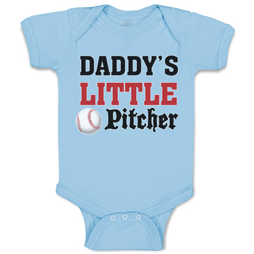 Baby Clothes Daddy's Little Picther Sport Baseball Baby Bodysuits Cotton