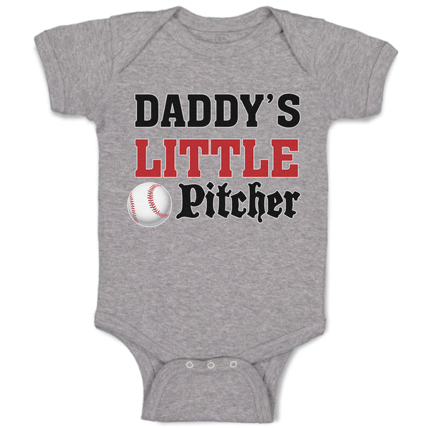 Baby Clothes Daddy's Little Picther Sport Baseball Baby Bodysuits Cotton