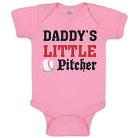 Baby Clothes Daddy's Little Picther Sport Baseball Baby Bodysuits Cotton