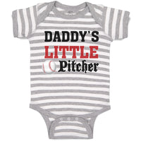 Baby Clothes Daddy's Little Picther Sport Baseball Baby Bodysuits Cotton