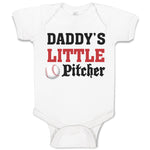 Baby Clothes Daddy's Little Picther Sport Baseball Baby Bodysuits Cotton