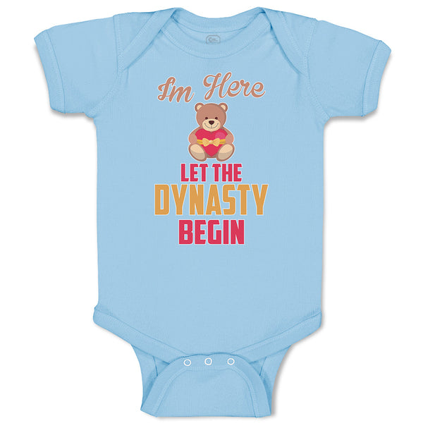 Baby Clothes Im Here Let The Dynasty Begin Toy Teddy Bear with Heart Cotton