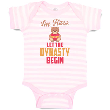 Baby Clothes Im Here Let The Dynasty Begin Toy Teddy Bear with Heart Cotton