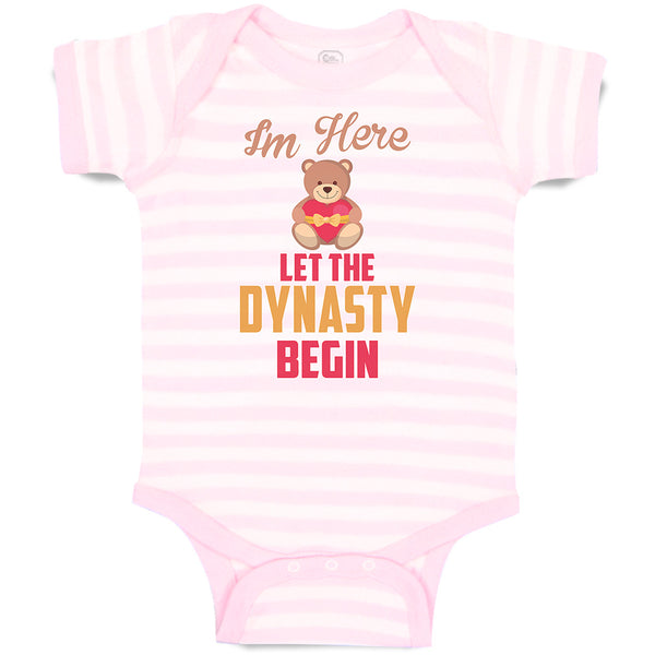 Baby Clothes Im Here Let The Dynasty Begin Toy Teddy Bear with Heart Cotton